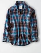 American Eagle Outfitters Ae Oversized Destroy Plaid Button-down Shirt