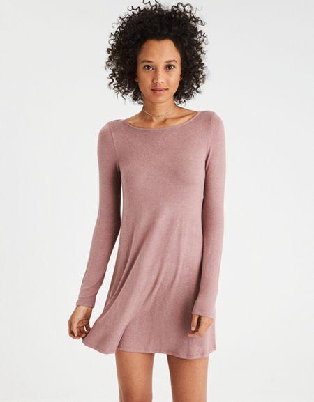 American Eagle Outfitters Ae Weave Back Shift Dress
