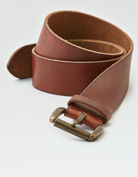 American Eagle Outfitters Ae Wide Brown Leather Belt
