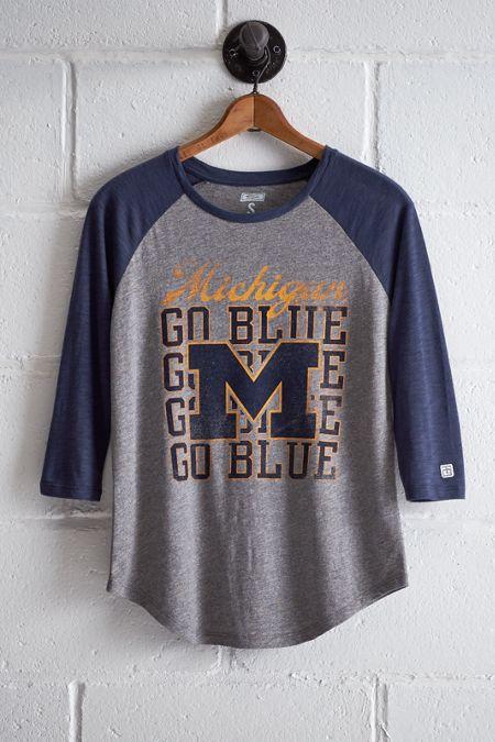 Tailgate Women's Michigan Go Blue Raglan