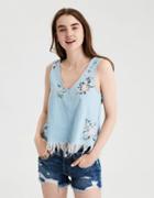American Eagle Outfitters Ae Denim Shell Top