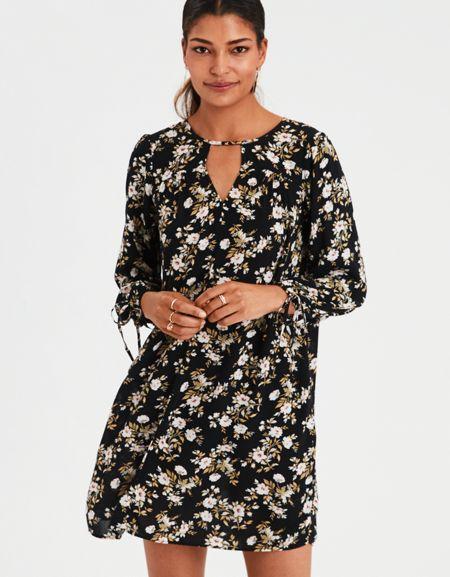 American Eagle Outfitters Ae High Neck Cutout Dress