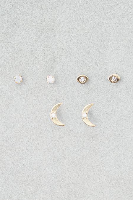 American Eagle Outfitters Ae Moon And Studs 3-pack