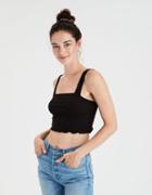 American Eagle Outfitters Ae Lettuce Hem Crop Top