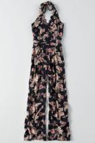 American Eagle Outfitters Ae Scallop Neck Halter Jumpsuit