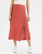 American Eagle Outfitters Ae Chunky Button Midi Skirt