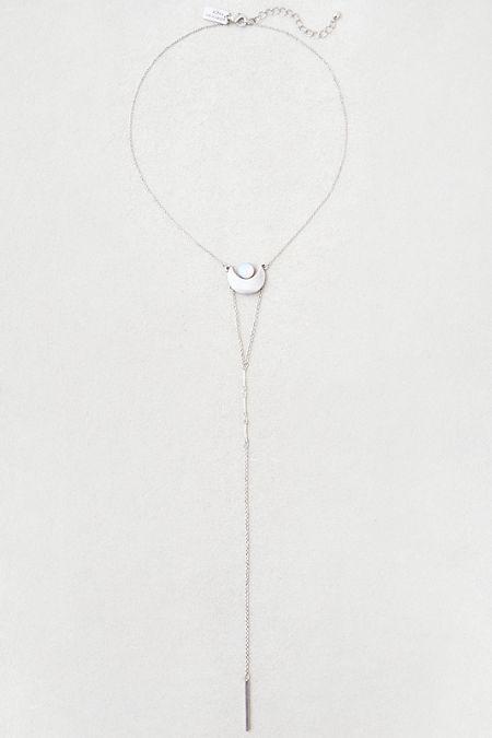 American Eagle Outfitters Ae Opal And Cresent Y-necklace