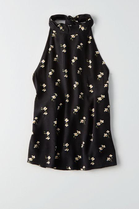 American Eagle Outfitters Ae Hi-neck Halter Tank