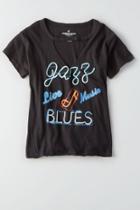 American Eagle Outfitters Ae Neon Sign Graphic Cutout T-shirt