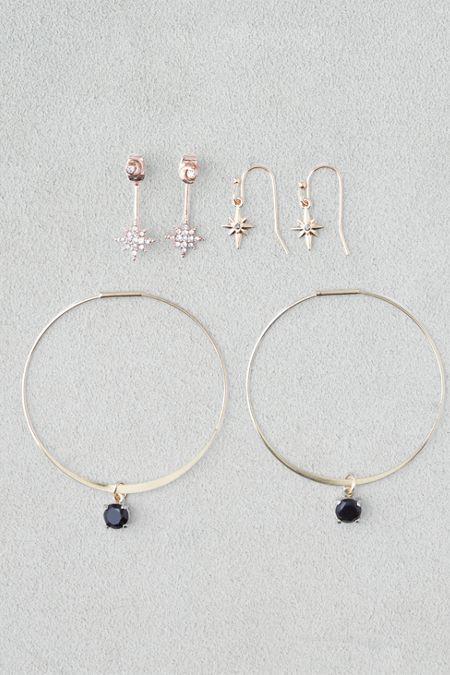 American Eagle Outfitters Ae Ear Jackets & Hoops 3-pack Earrings