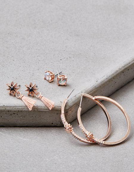 American Eagle Outfitters Ae Rose Gold Hoop Earrings