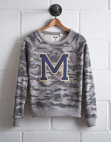 Tailgate Women's Michigan Camo Sweatshirt