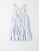 American Eagle Outfitters Ae Striped Cross-front Cami