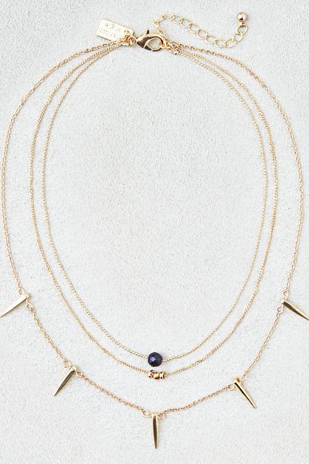 American Eagle Outfitters Ae Spike Charms Collar Necklace