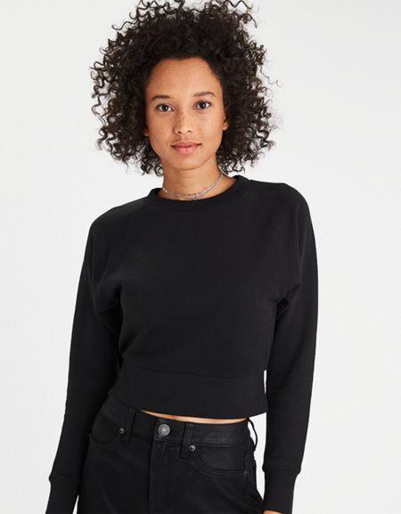 American Eagle Outfitters Ae Shrunken Raglan Sweatshirt
