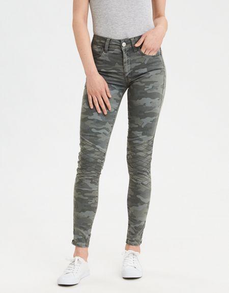 American Eagle Outfitters Ae Sateen X High Waisted Jegging Crop