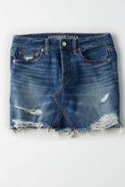 American Eagle Outfitters Ae Vintage Hi-rise Dark Denim Skirt