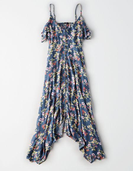 American Eagle Outfitters Ae Hanky Hem Button-up Dress