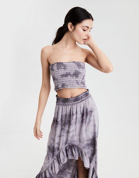 American Eagle Outfitters Ae Smocked Lace Tube Top