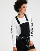 American Eagle Outfitters Ae Girl Power Graphic-sleeve Sweatshirt