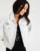 American Eagle Outfitters Ae Classic Mint Destroy Denim Jacket