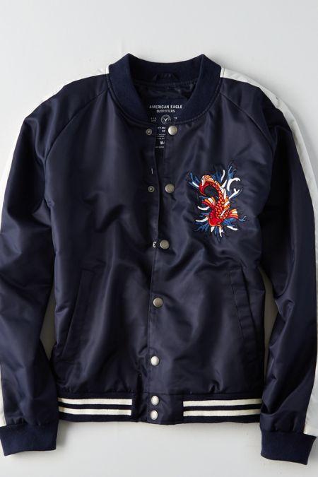 American Eagle Outfitters Ae Embroidered Souvenir Jacket