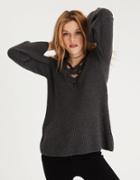 American Eagle Outfitters Ae Chunky Lace-up Pullover