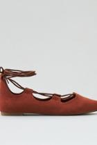 American Eagle Outfitters Ae Pointed Toe Lace-up Flat