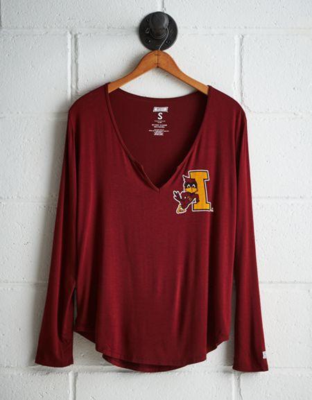 Tailgate Women's Isu Split Neck T-shirt