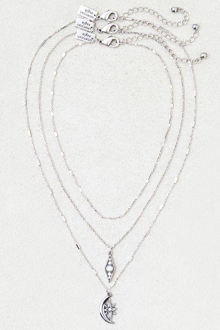 American Eagle Outfitters Ae Charms Triple Layer Necklace