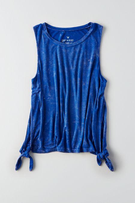 American Eagle Outfitters Ae Soft & Sexy Side Tie Tank