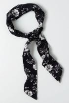 American Eagle Outfitters Ae Black Floral Tie Headband