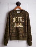 Tailgate Women's Notre Dame Camo Fleece Sweatshirt