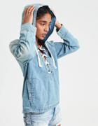 American Eagle Outfitters Ae Lace-up Denim Anorak