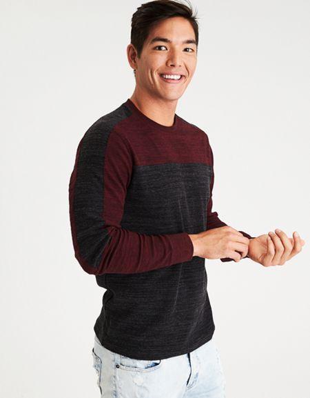 American Eagle Outfitters Ae Colorblock Thermal Shirt