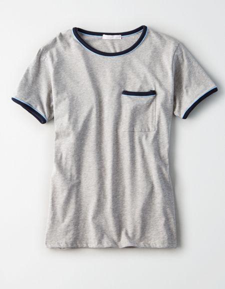 American Eagle Outfitters Don't Ask Why Ringer T-shirt