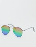 American Eagle Outfitters Rainbow Lens Aviator Sunglasses