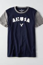 American Eagle Outfitters Ae Short Sleeve Contrast Graphic T-shirt