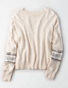 American Eagle Outfitters Ae Varsity Arm Stripe Pullover