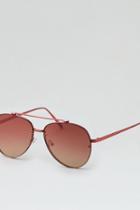 American Eagle Outfitters Ae Rose Gold Round Sunglasses