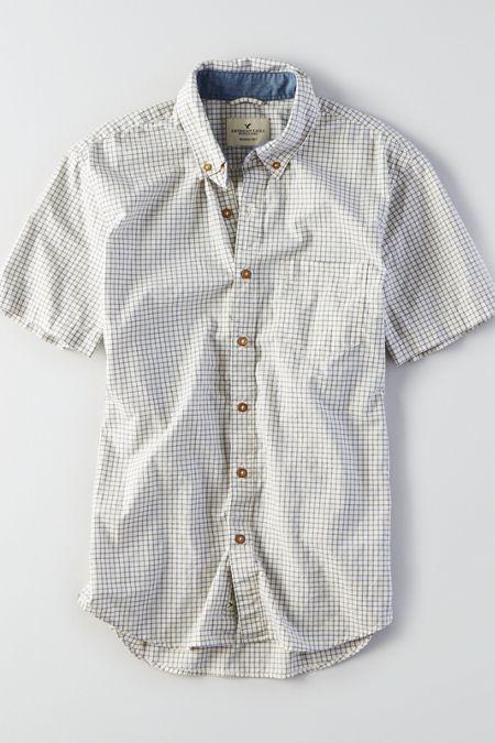 American Eagle Outfitters Ae Short Sleeve Button Down Shirt