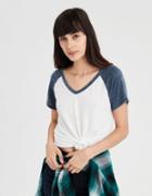 American Eagle Outfitters Ae Burnout V-neck T-shirt