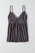 American Eagle Outfitters Ae Soft & Sexy Sueded Peplum Tank