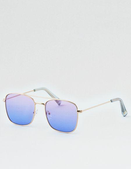 American Eagle Outfitters Ae Purple Ombre Square Sunglasses