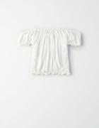 American Eagle Outfitters Ae Soft & Sexy Off-the-shoulder Cropped T-shirt