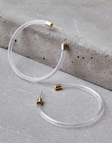 American Eagle Outfitters Ae Clear Hoop Earring