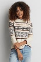 American Eagle Outfitters Ae Fair Isle Mock Neck Sweater