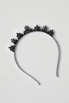 American Eagle Outfitters Ae Black Jeweled Crown Headband
