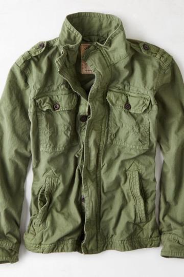 American Eagle Outfitters Green American Eagle Vintage Military Jacket (coat)