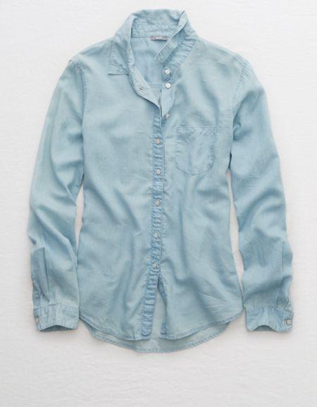 Aerie Chambray Button Down Shirt